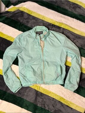 Vintage Members Only Iconic Racer Jacket Mint Green Size S